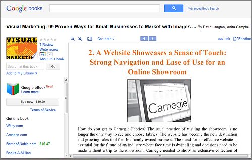 Visual Marketing Google Books